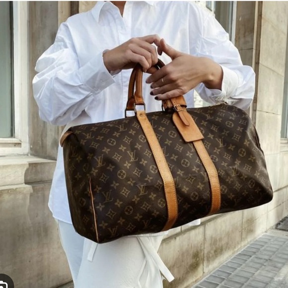 🔥Louis Vuitton Monogram Keepall 50 Boston Duffle Bag - Picture 1 of 16
